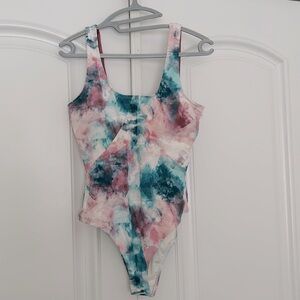 Aerin Rose One Piece Swimsuit - Watercolour Design - Ponk and Blue